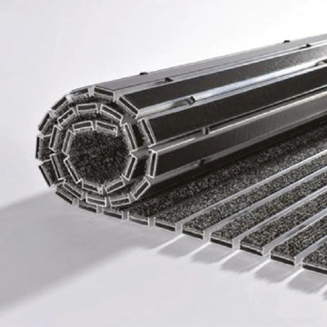 6015 interconnected rolling aluminium entrance matting in grey