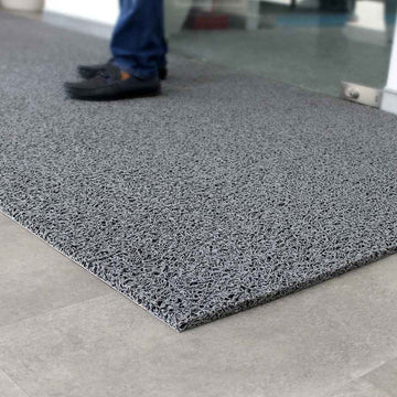Trapper Loop vinyl looped entrance mat in gray